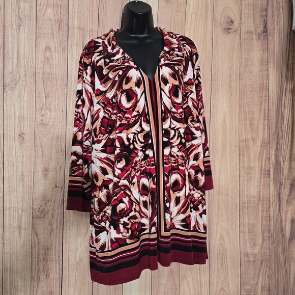 Avenue StudioMarni Placement Top Stylish Multicolor Patterned Size 22/24 NWT - Picture 3 of 10